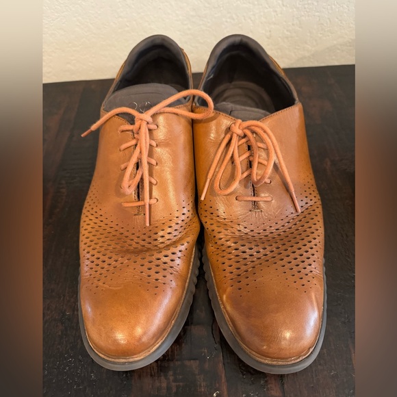 Cole Haan 2.0 Zerogrand Lined Laser Wingtip Oxford British Tan/Java 14W - Picture 2 of 13